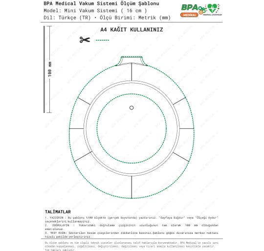 Mini Vacuum Bell DWG File Mini Vacuum Bell 16 cm PDF Drawing – Chest Measurement Template